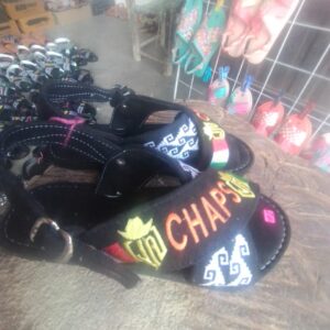 Huarache bordado en piel y acojinados PERSONALIZADO